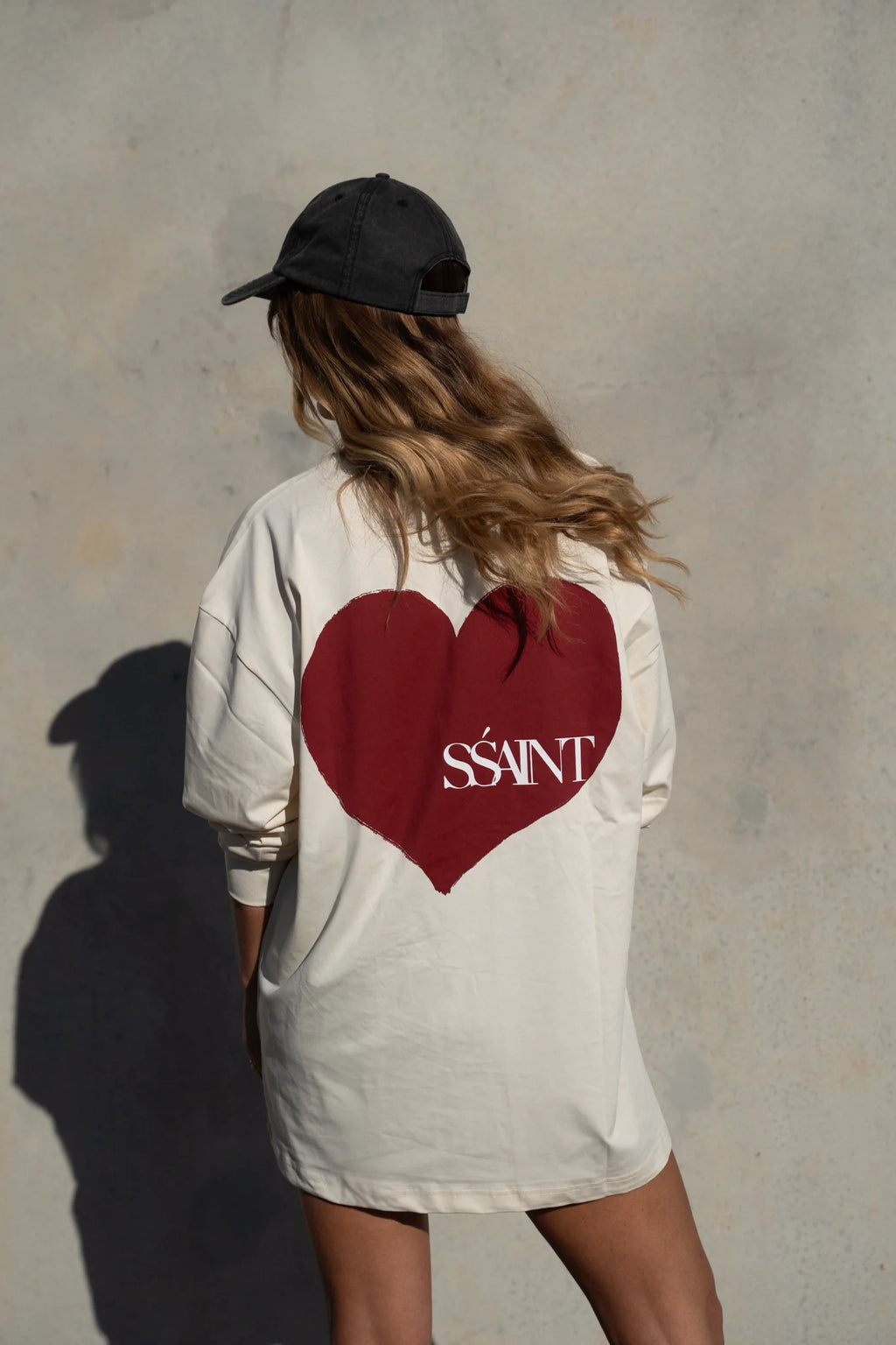Cherry Heart LS Tee Cream