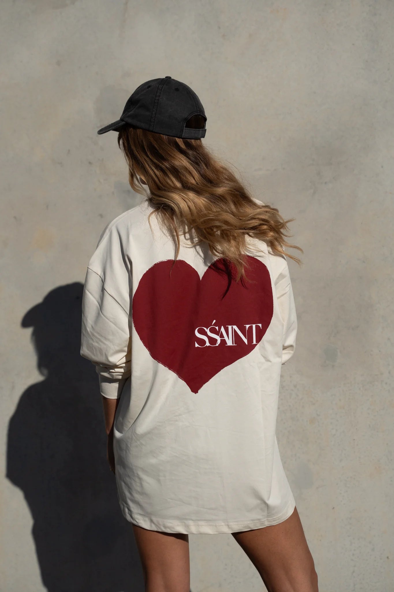 Cherry Heart LS Tee Cream