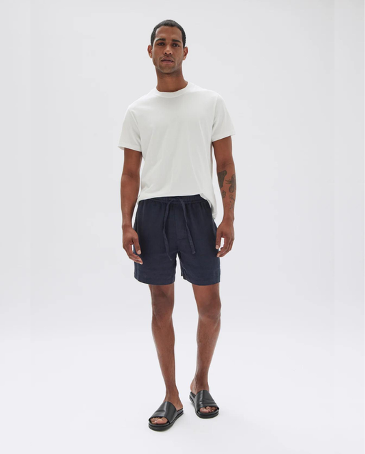 Mens Tide Linen Short Navy