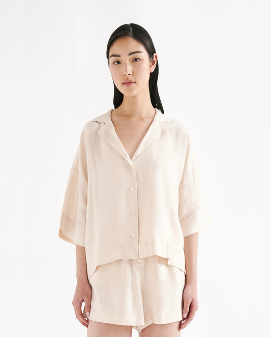 Lounge Linen Shirt Panacotta