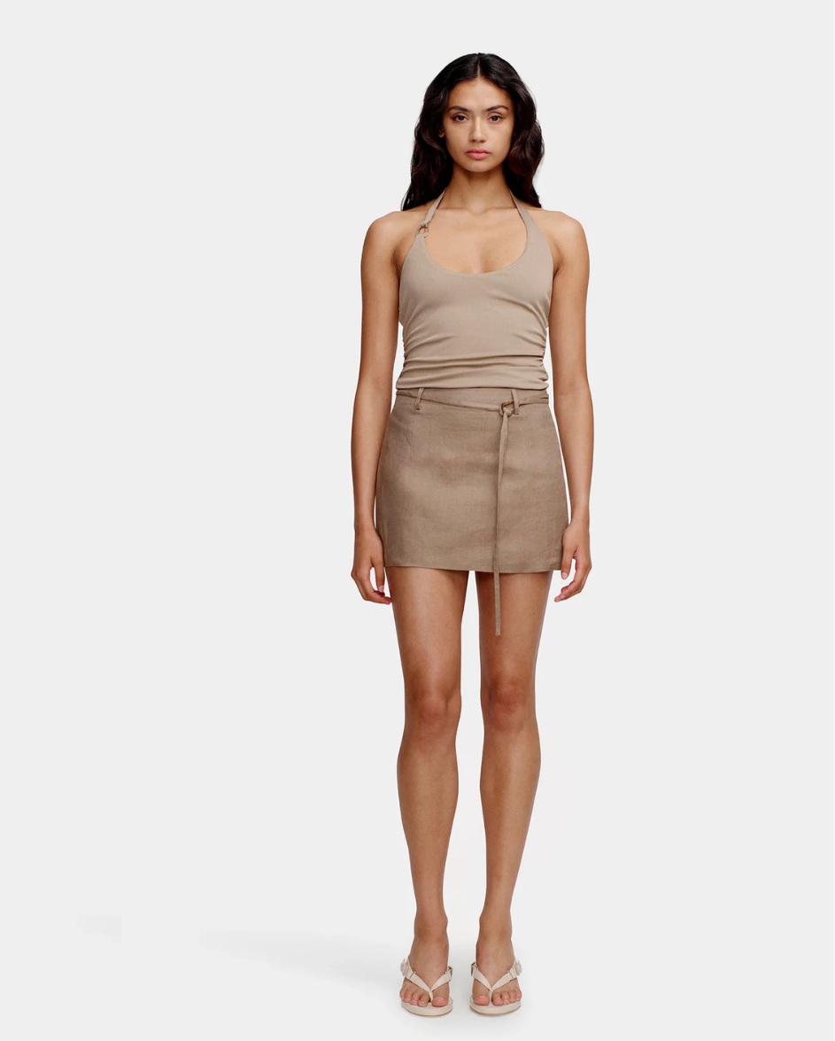 Tamsen Mini Skirt Porcini