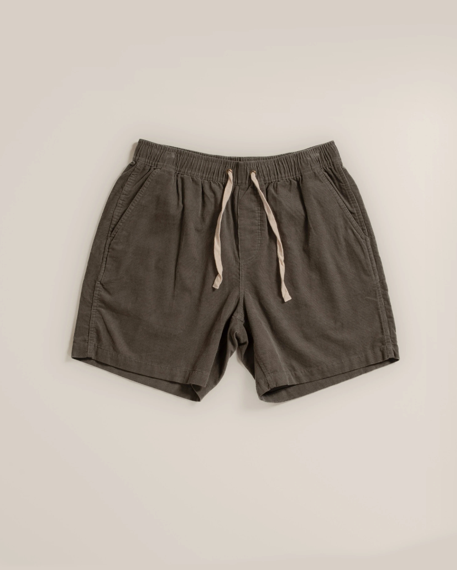 Mens Cord Shorts Grey