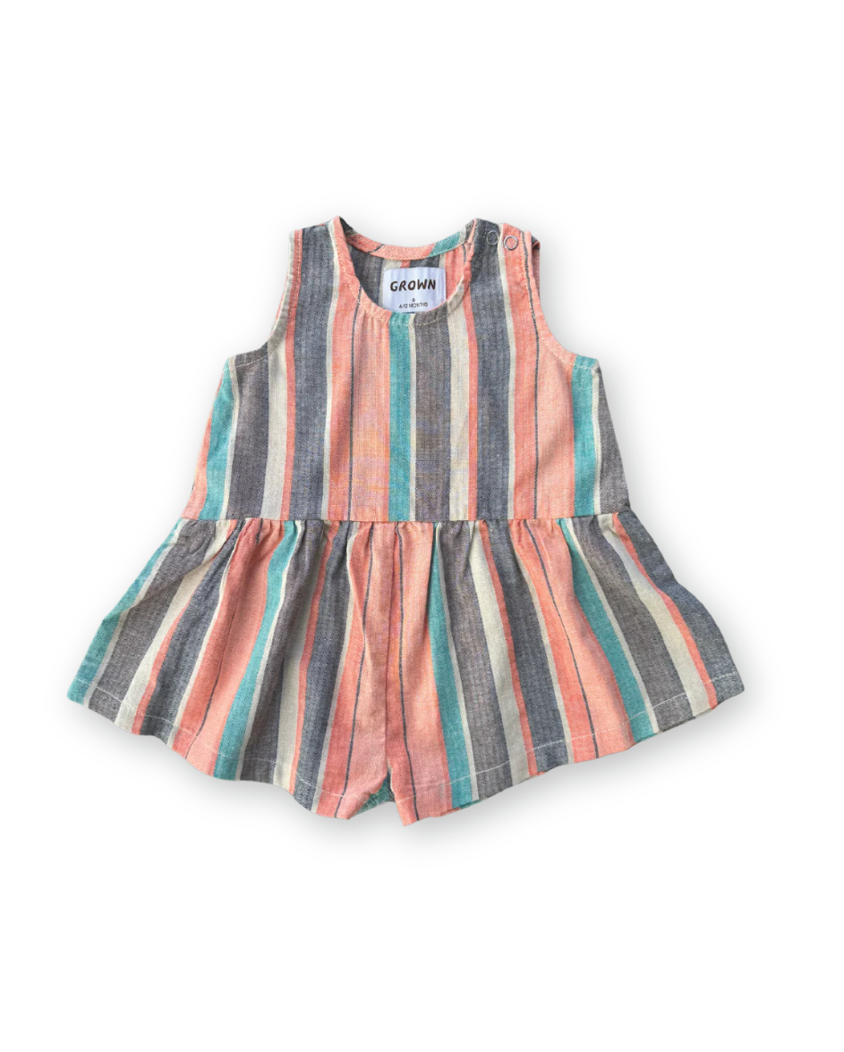 Summer Stripe Cotton Romper