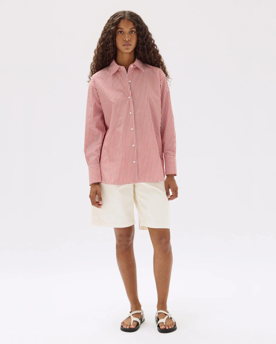 Signature Poplin Shirt Papaya