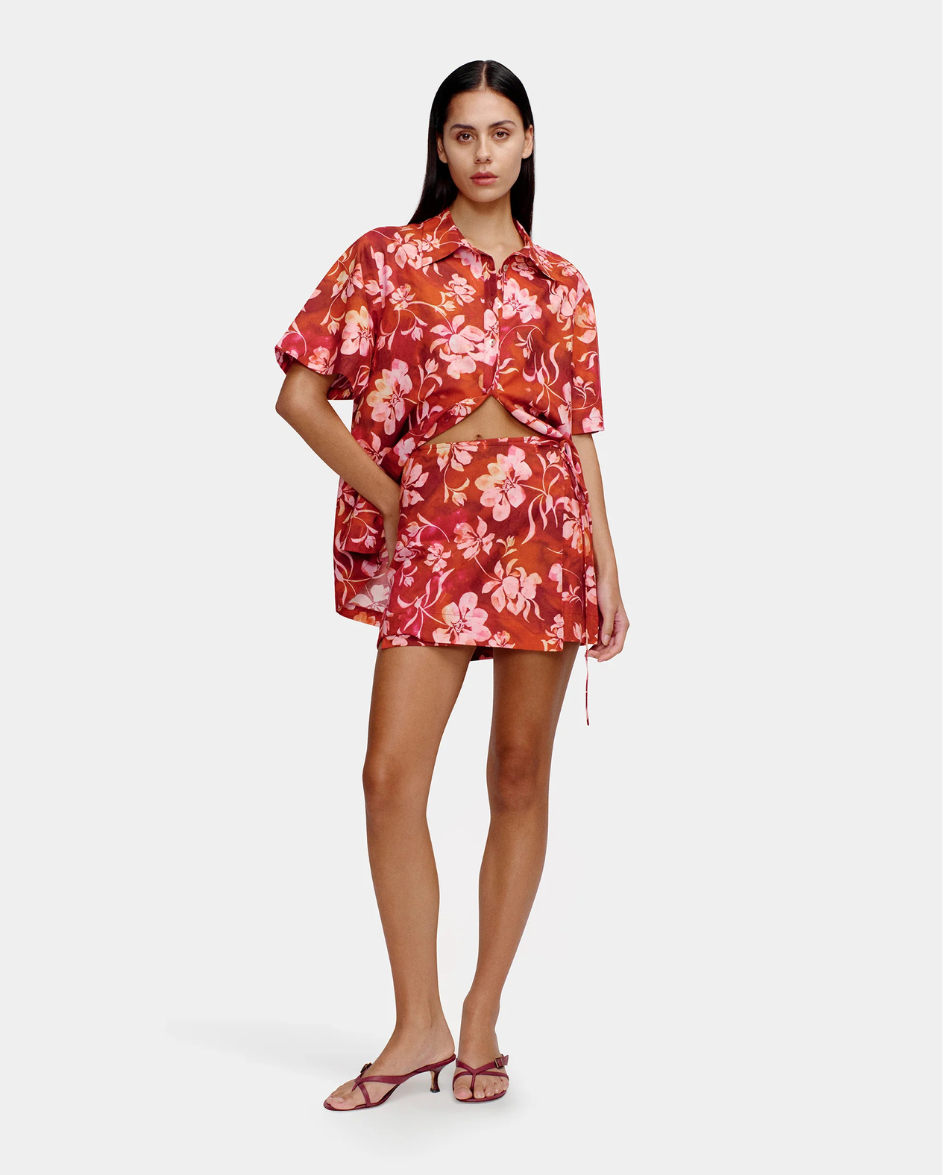 Kelly Wrap Skirt Cherry