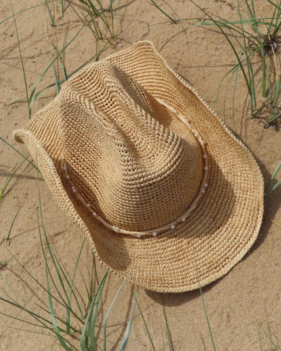 Pearl Cowboy Hat Raffia