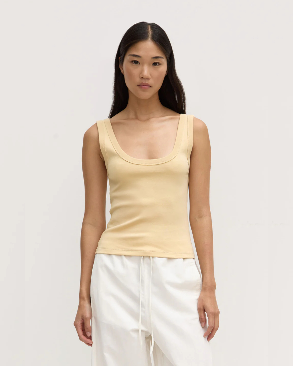 Paulina Scoop Tank Chamomile