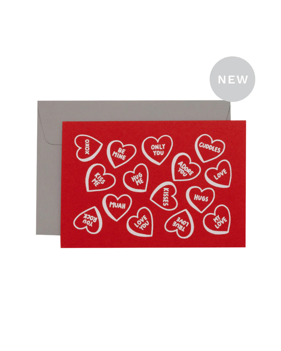Candy Hearts Red Card