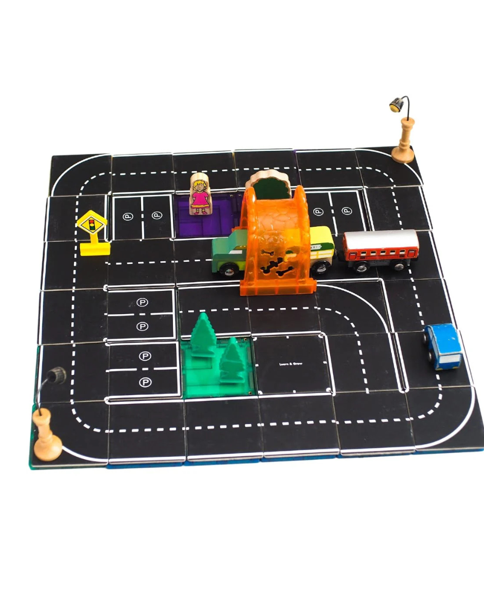 Magnetic Tile Topper Roads