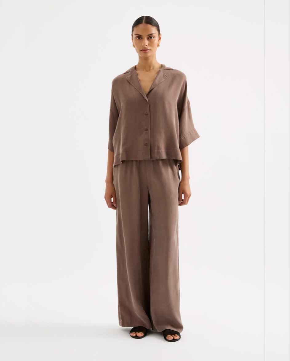Rika Cupro Pant Chestnut