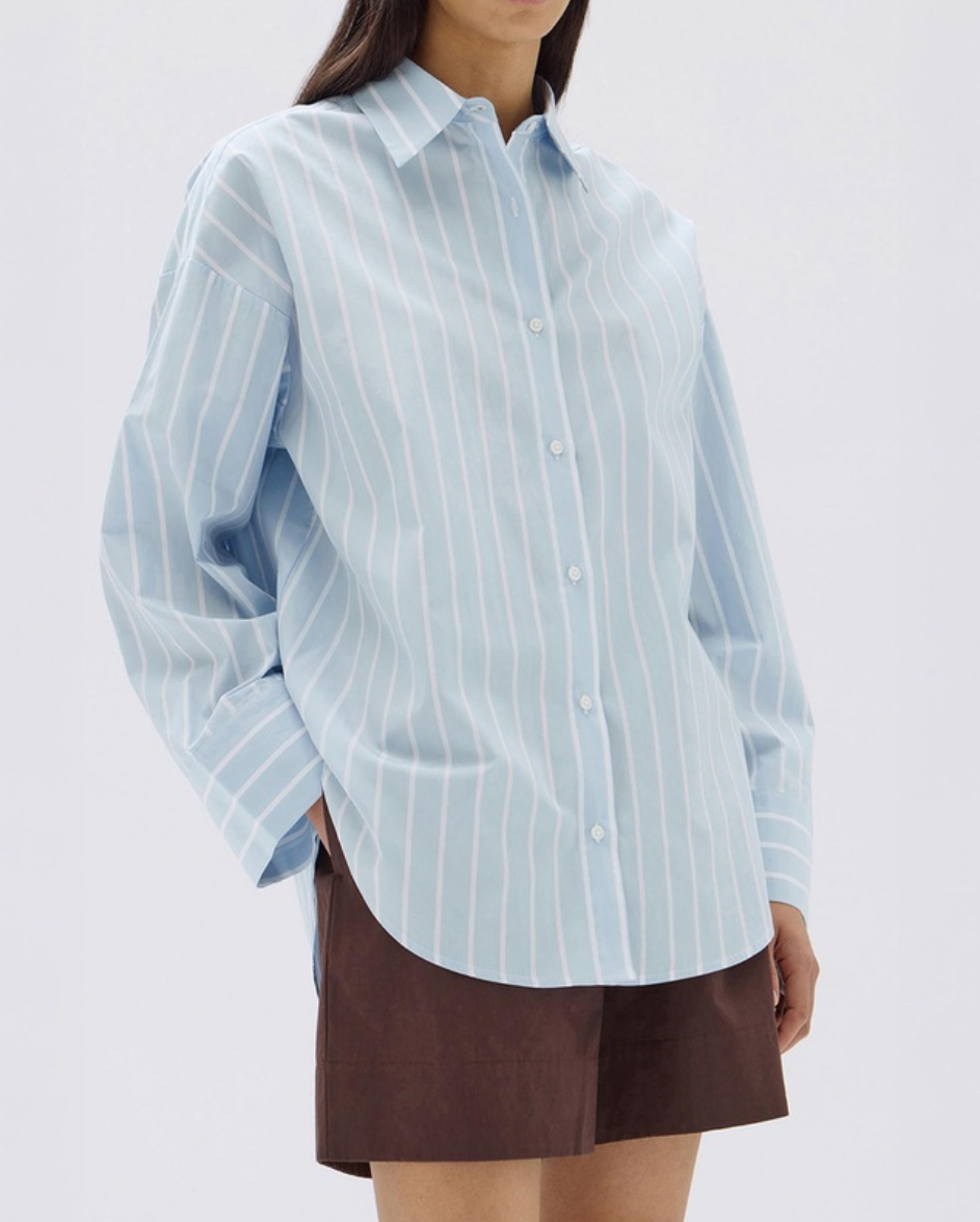 Addie Poplin Stripe Shirt Sora