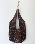 Floppy Leather Suede Bag Choc