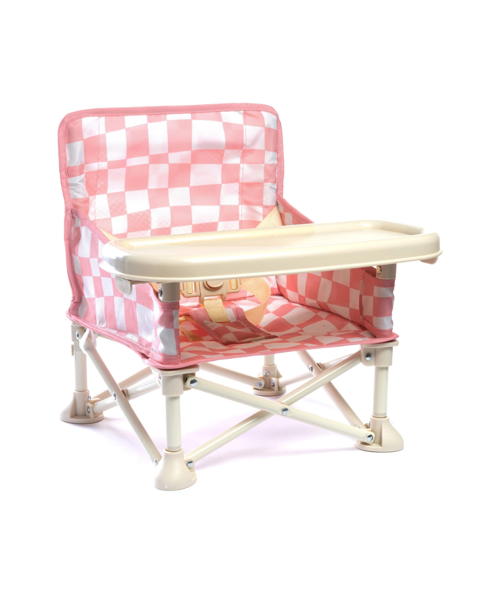 Isla Baby Chair Pink Check