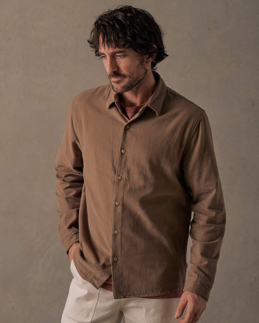 Washed Twill Shirt Barley