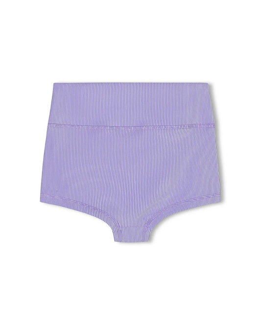 Mini Stripe Rib Boy Short Grape