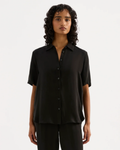 Dara Cupro Shirt Black