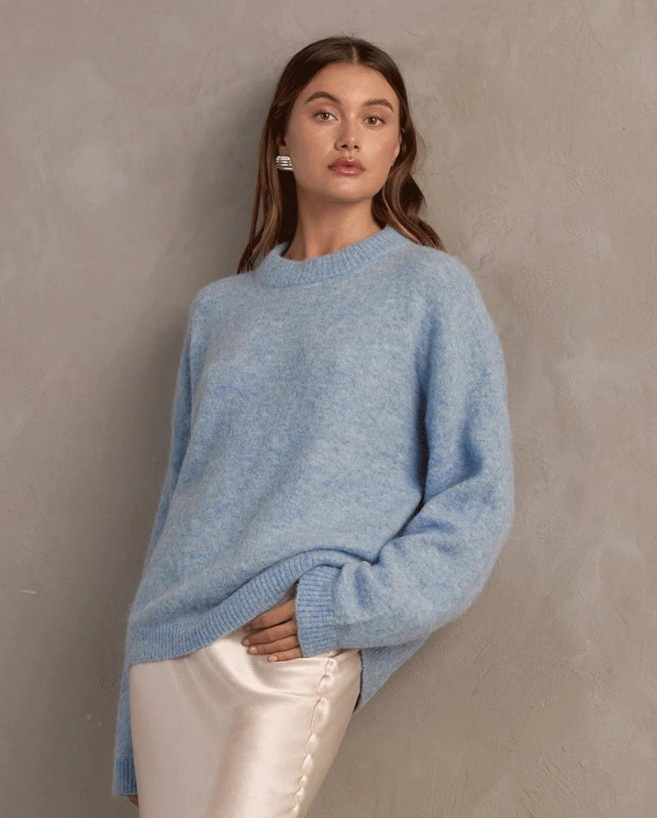 Amelia Knit Pullover Blue