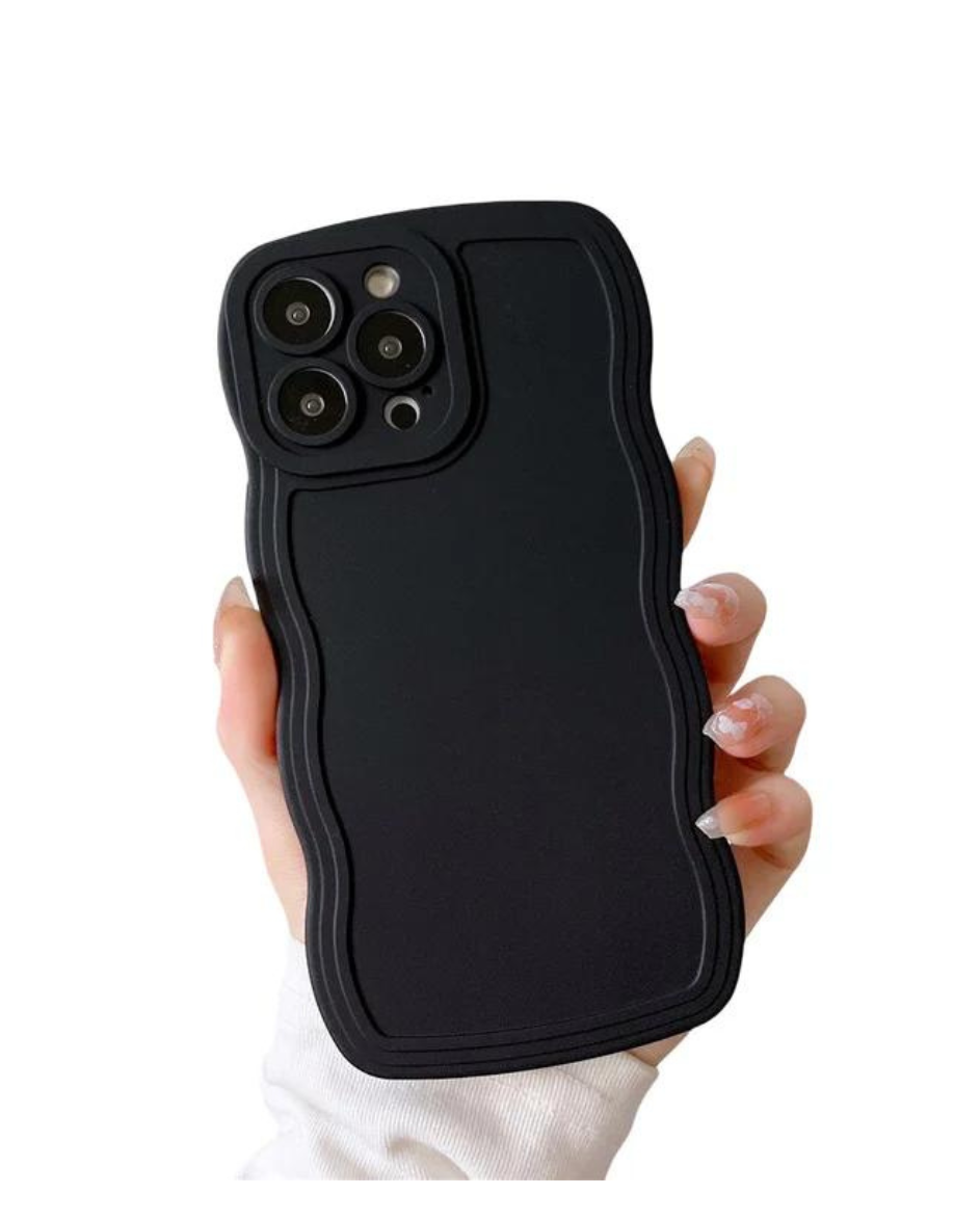 Black Wavy Phone Case
