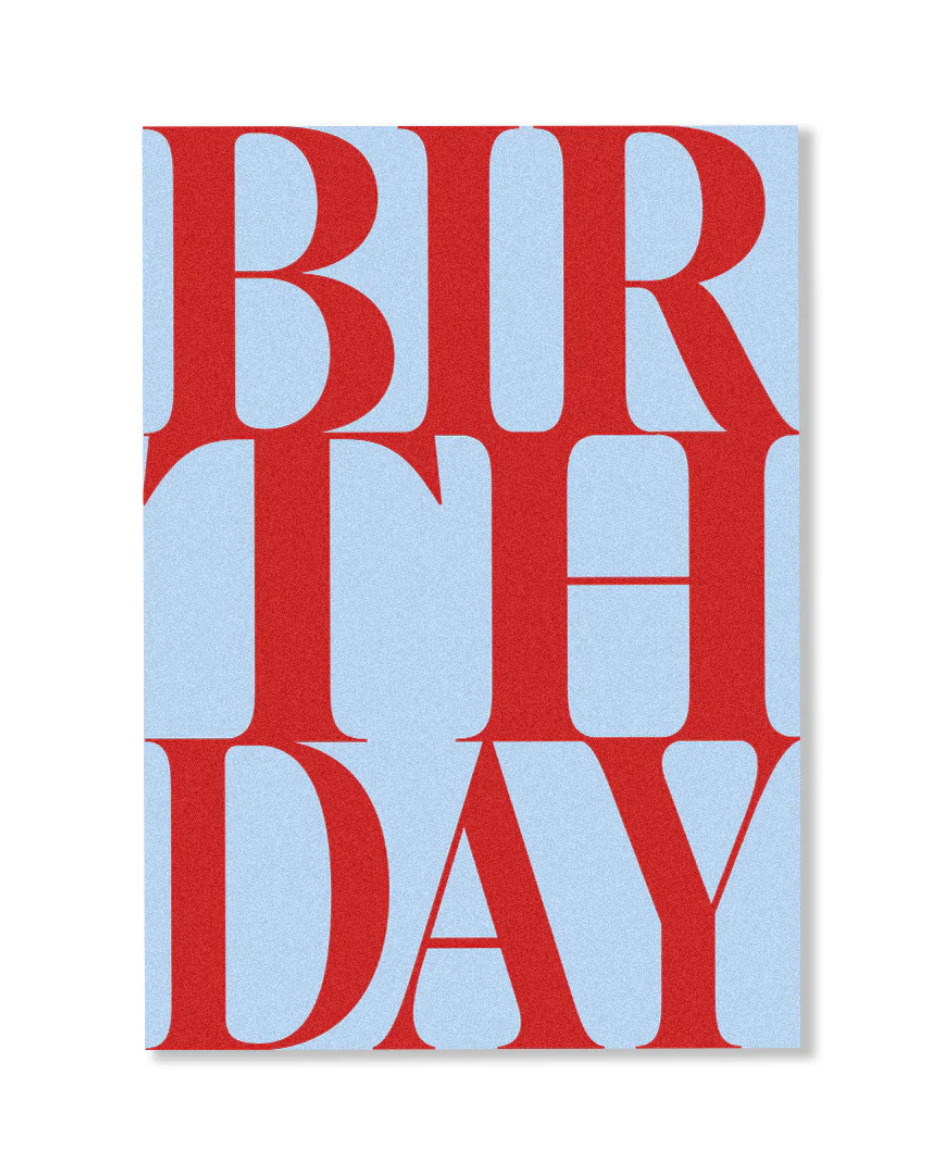 BIRTHDAY Red/Blue Card