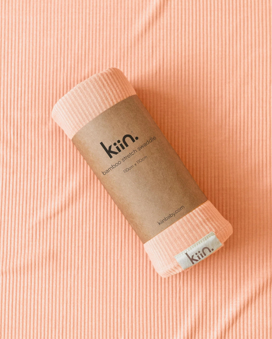 Bamboo Stretch Swaddle Peach Sunset