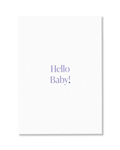 Hello Baby Card White/Blue
