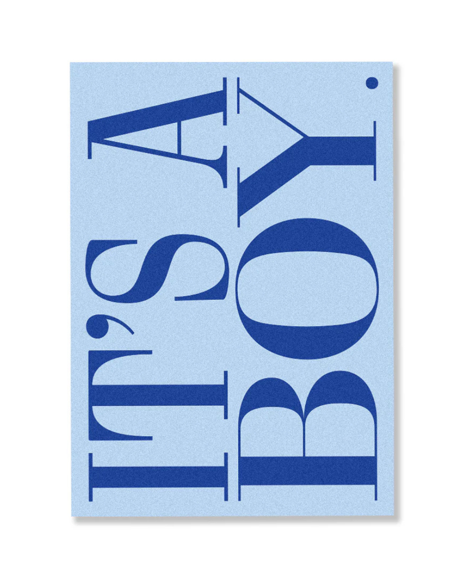 It's A Boy Blue Card