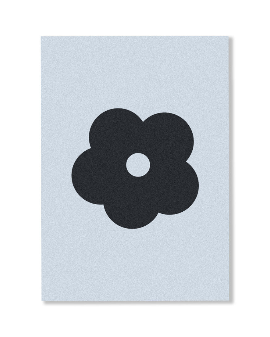 Single Flower Card Blue