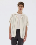 Mens Matera SS Cream Black