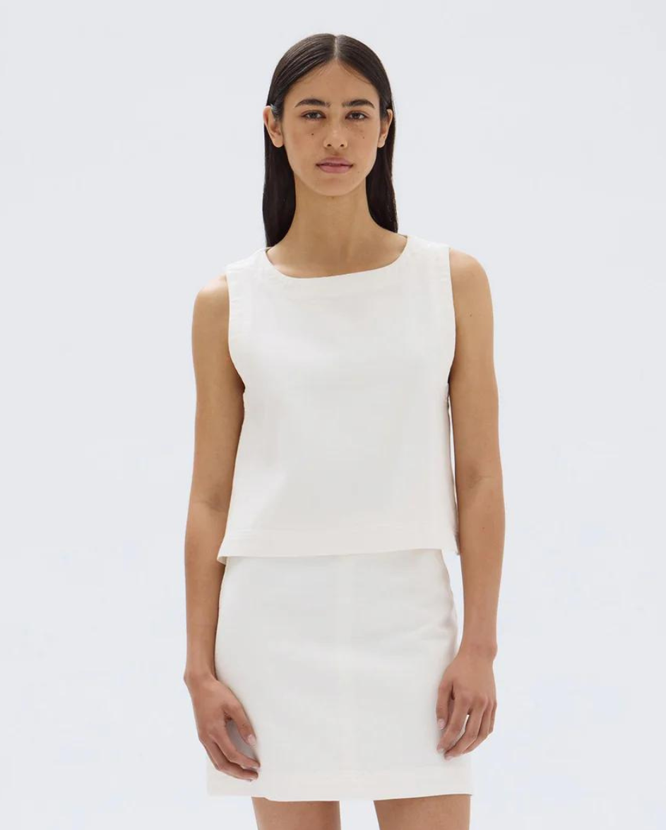 Zoe Twill Top Cream