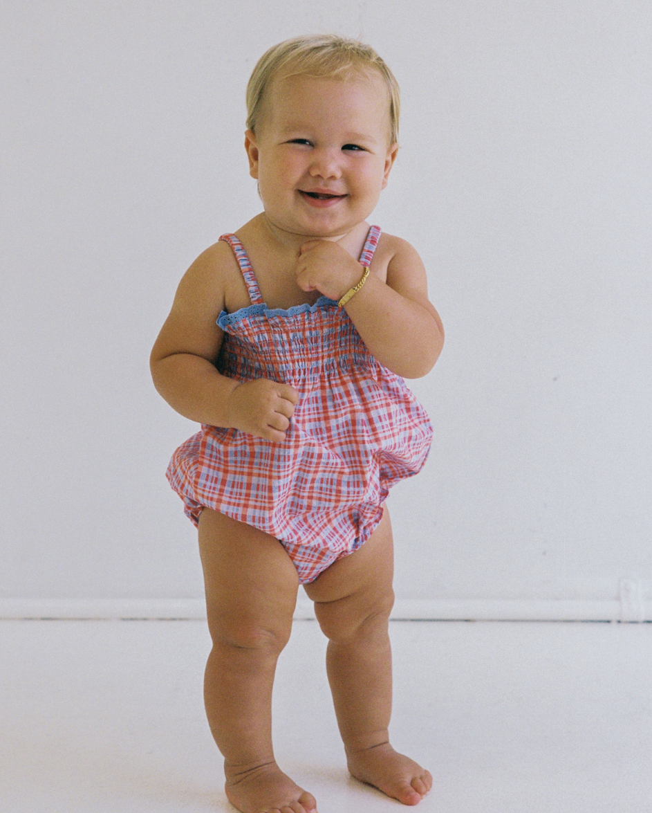 Lottie Romper Picnic Check