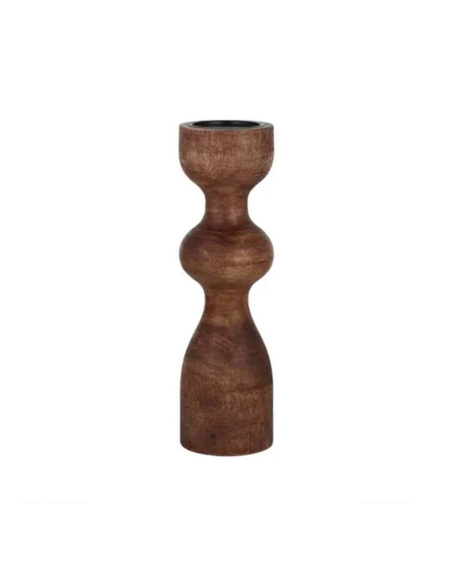 Suave Wood Candleholder Natural
