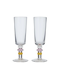 Tori S/2 Glass Flute Pink/Orange