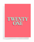 Twenty One Card