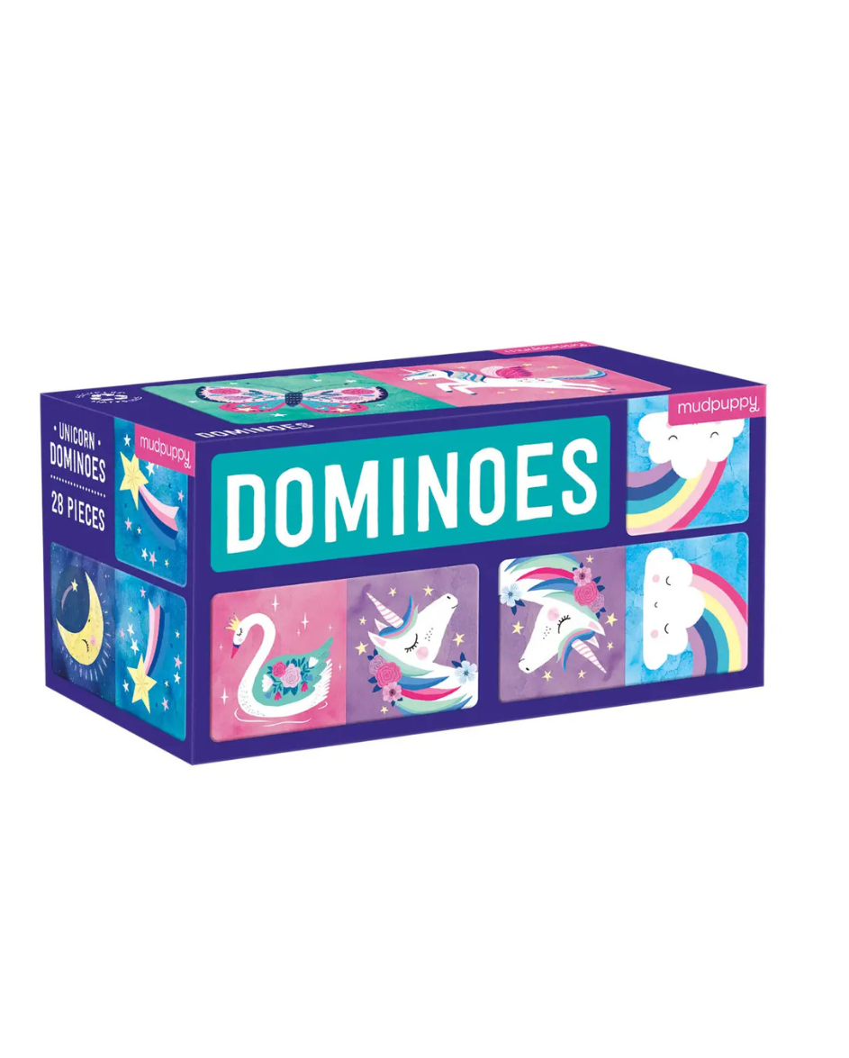 Mudpuppy Dominoes Unicorn