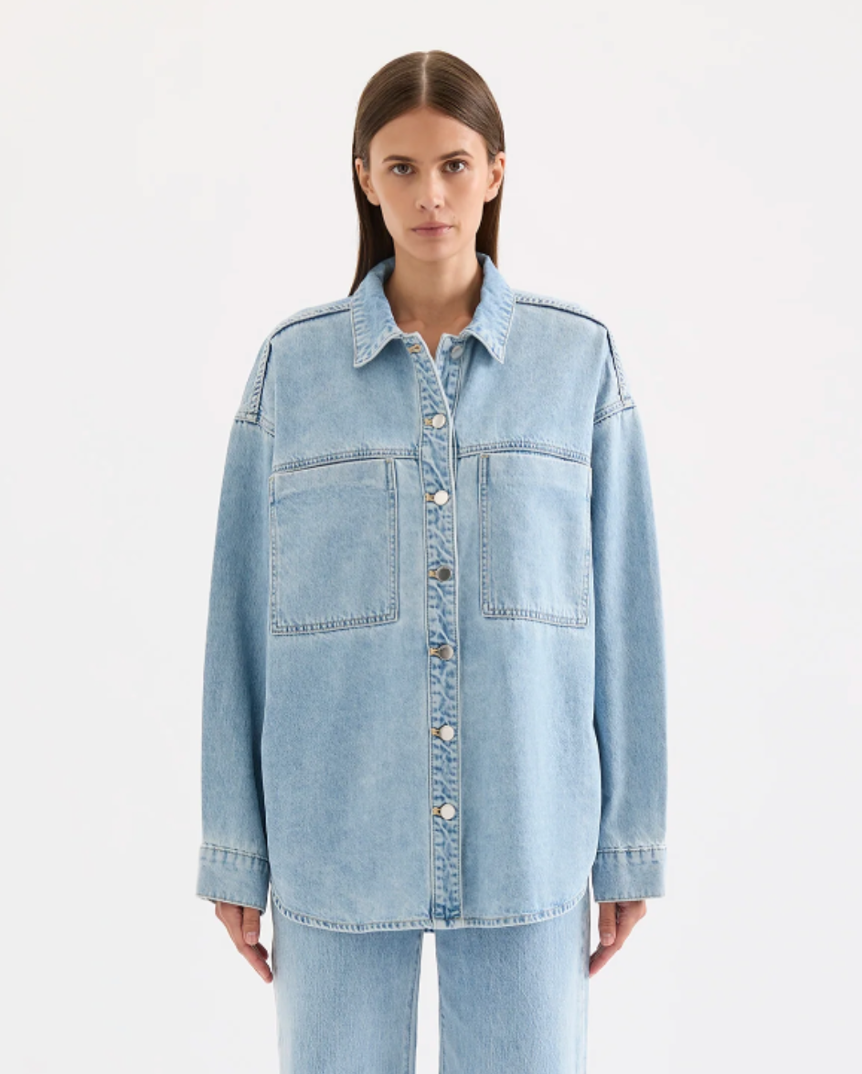 Sheeba Denim Shirt Sky Blue