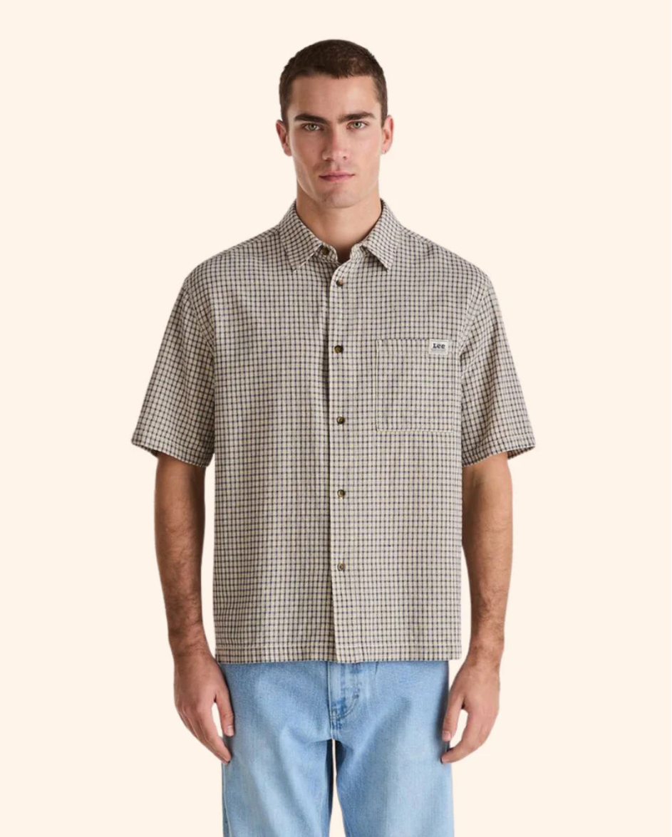 Mens Boxcutter Shirt Ecru