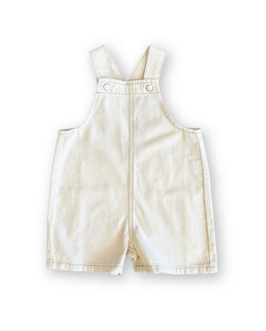 Everyday Twill Short Overalls Milk
