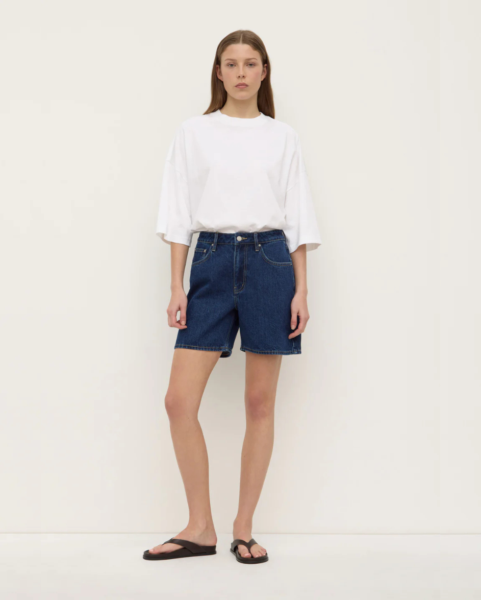 Mid Rise Vintage Denim Short Heritage Blue