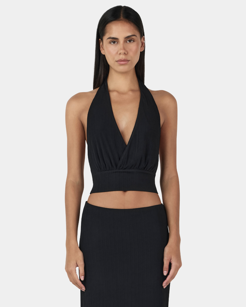 Kiana Halter Top Black