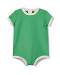 Mini Stripe Infant Onesie Parrot Green