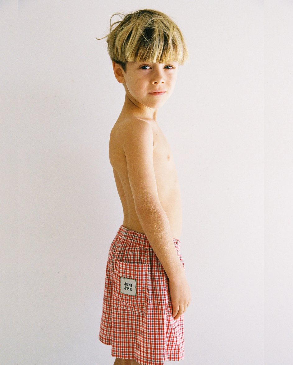 Banjo Shorts Red Check