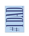 #1 Dad Card Blue