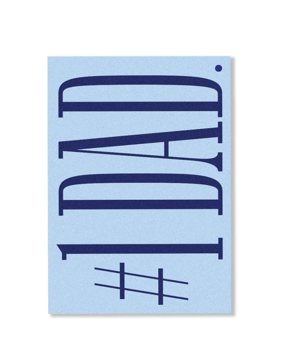 #1 Dad Card Blue