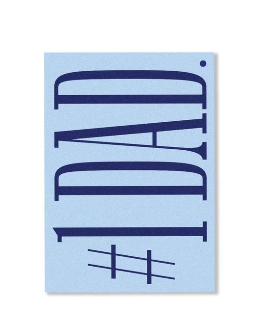 #1 Dad Card Blue