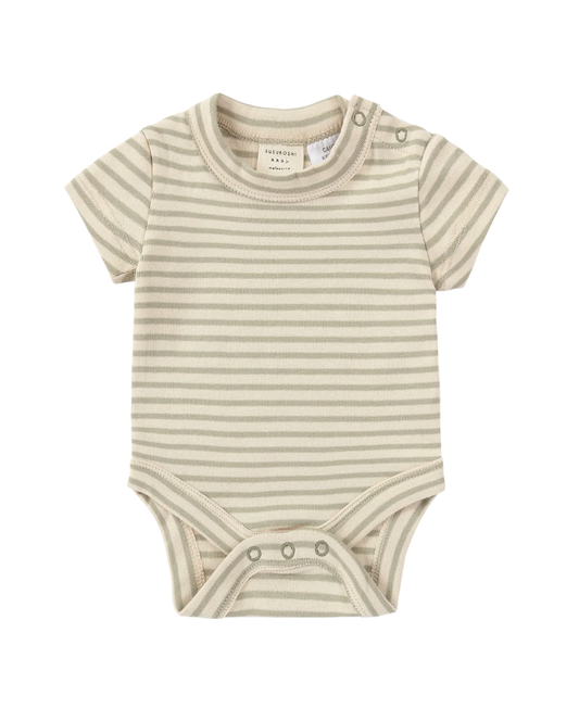 Classic S/S Suit Sage Stripe
