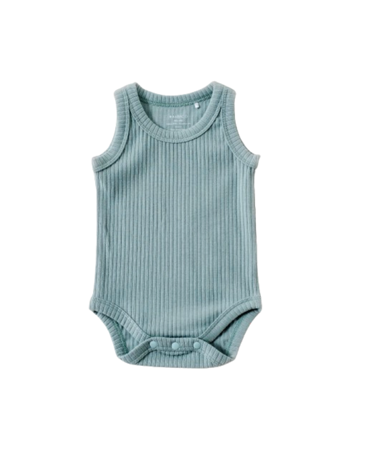Basic Singlet Bodysuit Sage