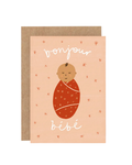 Bonjour Bebe Card  Pink
