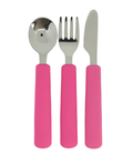 3 Piece Kids Cutlery Set Pink