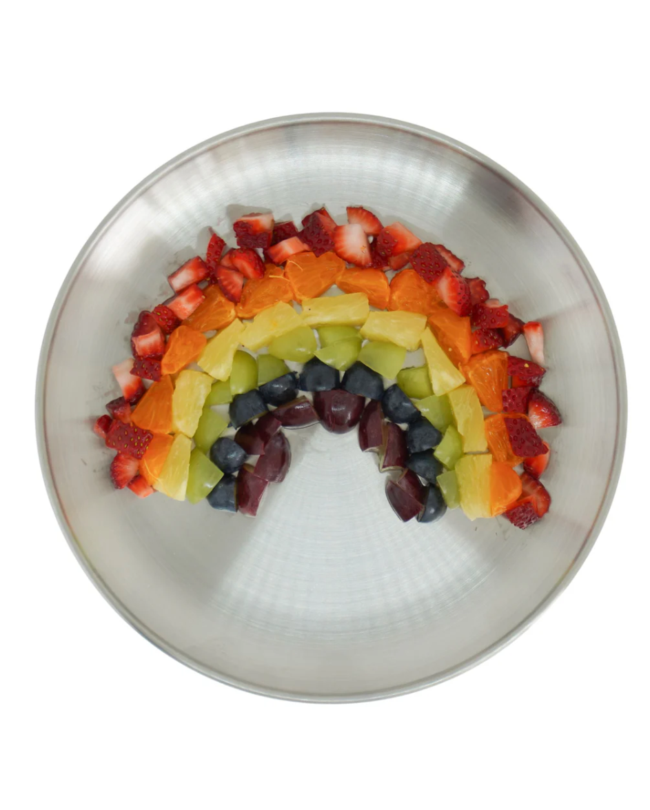 Kids Stainless Steel Round Plate