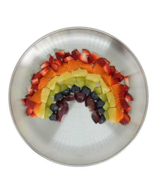 Kids Stainless Steel Round Plate